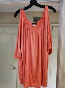 Deb coral cold shoulder top